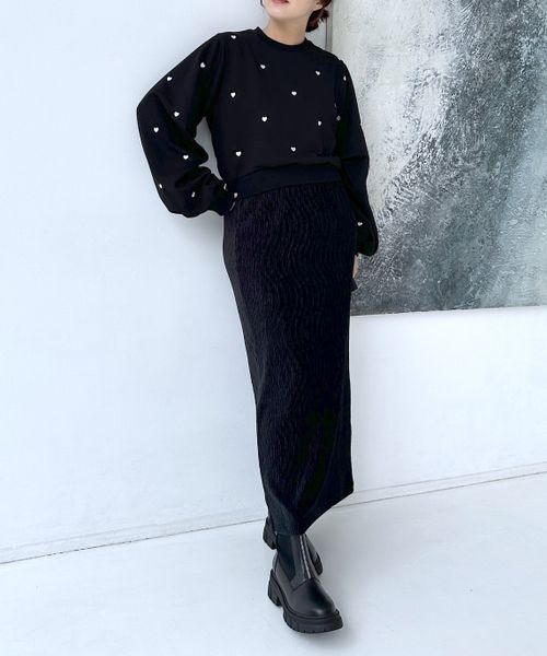 mysty woman(ミスティウーマン)の「ベロアプリーツイージースカート 152816(スカート・レディース・ベージュ系その他/ネイビー/ブラック/オフホワイト・FREE)」の14枚目の写真