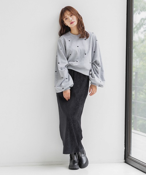 mysty woman（ミスティウーマン）の「ベロアプリーツイージースカート