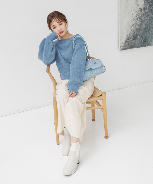 mysty woman（ミスティウーマン）の「ベロアプリーツイージースカート