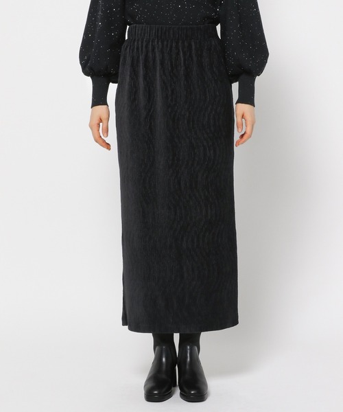 mysty woman（ミスティウーマン）の「ベロアプリーツイージースカート