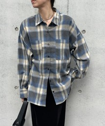 チェックロングシャツ