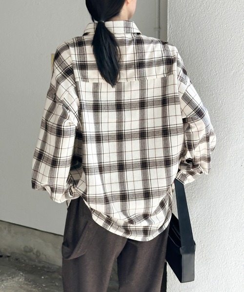 セール】チェックロングシャツ（シャツ/ブラウス）｜select MOCA