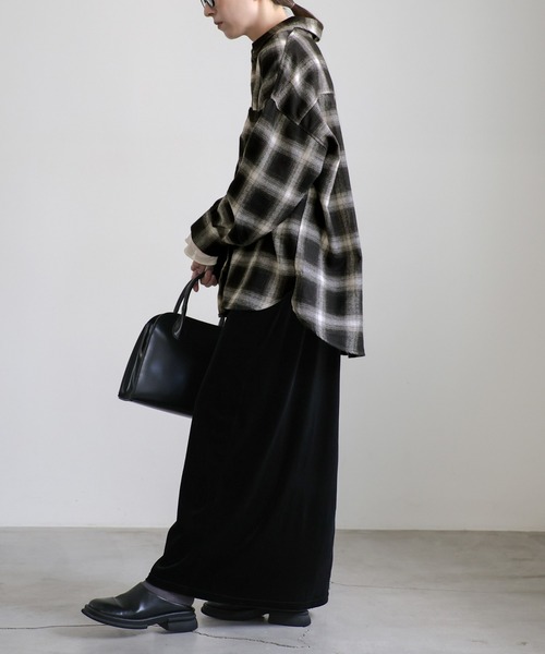 セール】チェックロングシャツ（シャツ/ブラウス）｜select MOCA