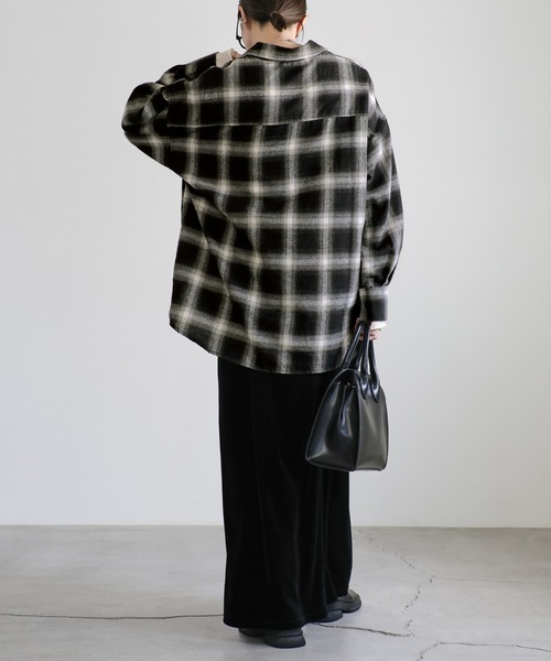 セール】チェックロングシャツ（シャツ/ブラウス）｜select MOCA