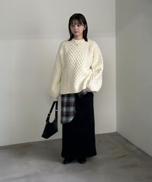 セール】チェックロングシャツ（シャツ/ブラウス）｜select MOCA