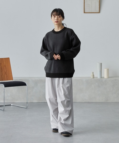 MONO-MART(モノマート)の「リバーシブルダブルフェイスリンキングニット(ニット/セーター・レディース・ブラック/ダークネイビー/ダークグレー/ブラウン/アイボリー・L/M)」の17枚目の写真