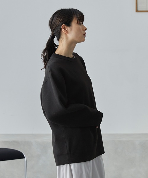 MONO-MART(モノマート)の「リバーシブルダブルフェイスリンキングニット(ニット/セーター・レディース・ブラック/ダークネイビー/ダークグレー/ブラウン/アイボリー・L/M)」の20枚目の写真