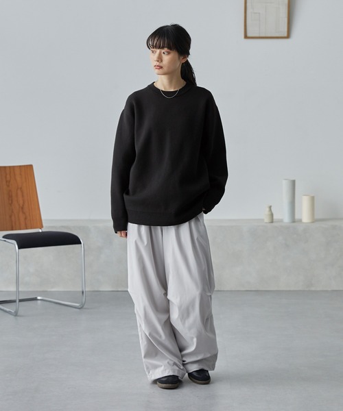 MONO-MART(モノマート)の「リバーシブルダブルフェイスリンキングニット(ニット/セーター・レディース・ブラック/ダークネイビー/ダークグレー/ブラウン/アイボリー・L/M)」の22枚目の写真