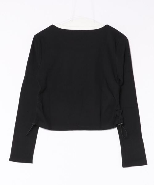 GORGE（ゴージ）の「《サイドドロスト×ロゴ》レディース プリント長袖カットソー クロップド風 春秋（Tシャツ/カットソー・レディース・ブラック/ネイビー/オフホワイト・F）」の9枚目の写真