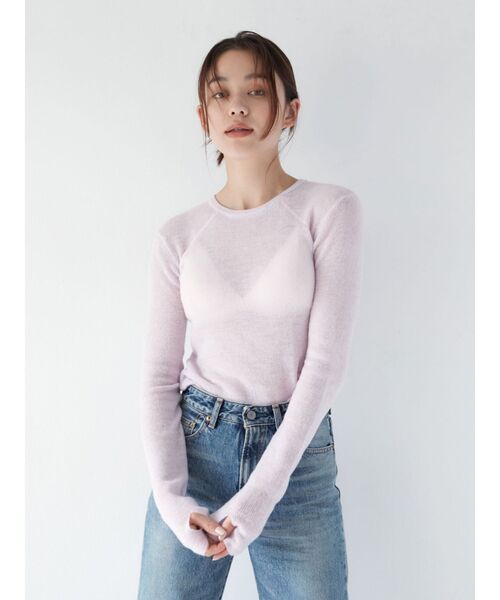 Ungrid（アングリッド）の「シアーフィットニット（ニット/セーター・レディース・アイボリー/ライトグレー/ブラック/ブルー/パープル・FREE）」の13枚目の写真