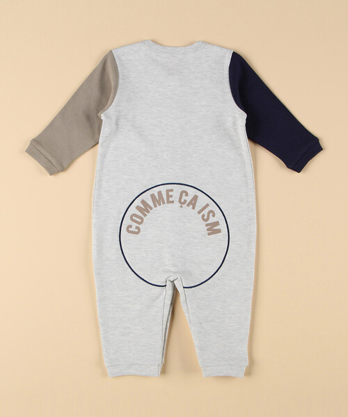 COMME CA ISM（コムサイズム）の「おしりパッチロゴツーウェイオール（その他ベビー用品・キッズ・ホワイト/オートミール/ネイビー/オフホワイト/サックスブルー・60-80cm）」の3枚目の写真