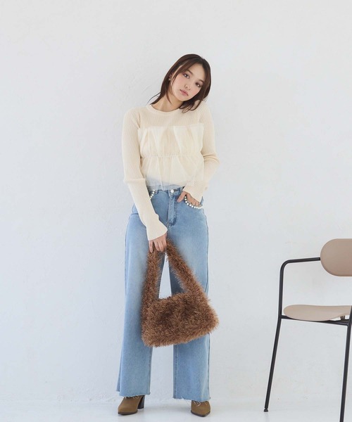 fifth（フィフス）の「カラーシャギーハンドバッグ（ハンドバッグ・レディース・ブラック/ブラウン/ピンク/ベージュ/ベビーピンク・FREE）」の12枚目の写真