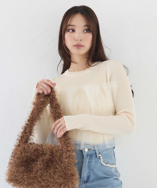 fifth（フィフス）の「カラーシャギーハンドバッグ（ハンドバッグ・レディース・ブラック/ブラウン/ピンク/ベージュ/ベビーピンク・FREE）」の10枚目の写真