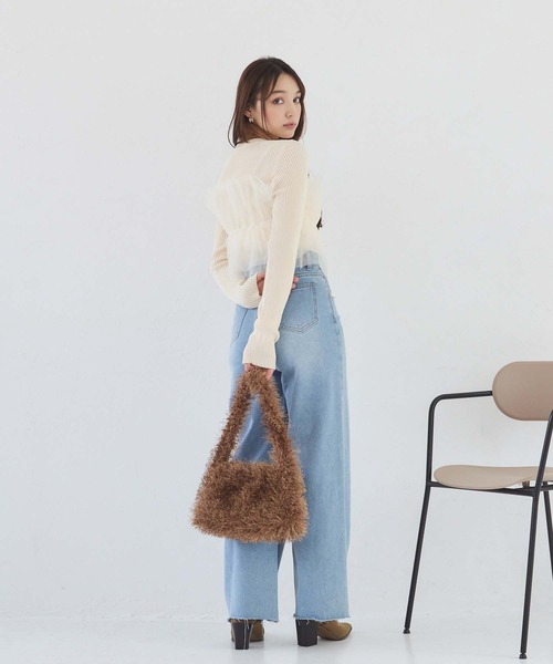 fifth（フィフス）の「カラーシャギーハンドバッグ（ハンドバッグ・レディース・ブラック/ブラウン/ピンク/ベージュ/ベビーピンク・FREE）」の13枚目の写真