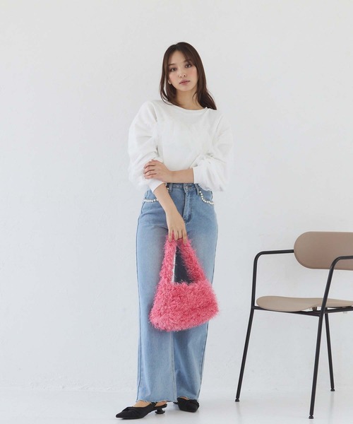 fifth（フィフス）の「カラーシャギーハンドバッグ（ハンドバッグ・レディース・ブラック/ブラウン/ピンク/ベージュ/ベビーピンク・FREE）」の14枚目の写真