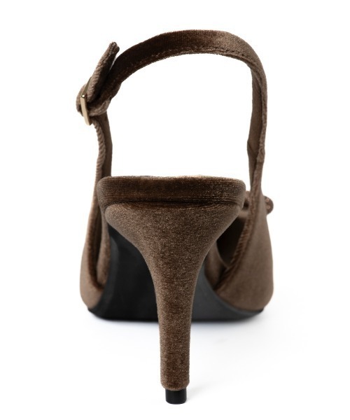 R&E（アールアンドイー）の「【24AW新作】【R&E】ビジューリボンバックベルトヒールパンプス（パンプス・レディース・ブラック/ブラック系その他/ブラウン系その他・22cm/22.5cm/23cm/23.5cm/24cm/24.5cm）」の8枚目の写真