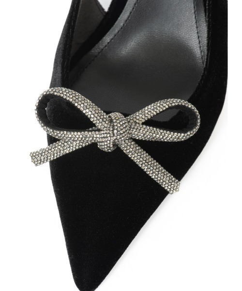 R&E（アールアンドイー）の「【24AW新作】【R&E】ビジューリボンバックベルトヒールパンプス（パンプス・レディース・ブラック/ブラック系その他/ブラウン系その他・22cm/22.5cm/23cm/23.5cm/24cm/24.5cm）」の11枚目の写真