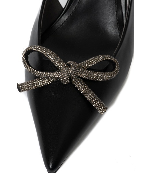 R&E（アールアンドイー）の「【24AW新作】【R&E】ビジューリボンバックベルトヒールパンプス（パンプス・レディース・ブラック/ブラック系その他/ブラウン系その他・22cm/22.5cm/23cm/23.5cm/24cm/24.5cm）」の12枚目の写真