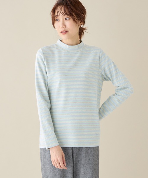 DECOY SINCE 1981(デコイシンスイチキュウハチイチ)の「オーガニックコットンボーダープルオーバー(Tシャツ/カットソー・レディース・オレンジ/モカ/ネイビー/サックスブルー・M/L/LL)」の1枚目の写真