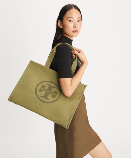 TORY BURCH（トリーバーチ）の「エラ キャンバス トート（トートバッグ・レディース・グリーン・ONE SIZE）」の5枚目の写真