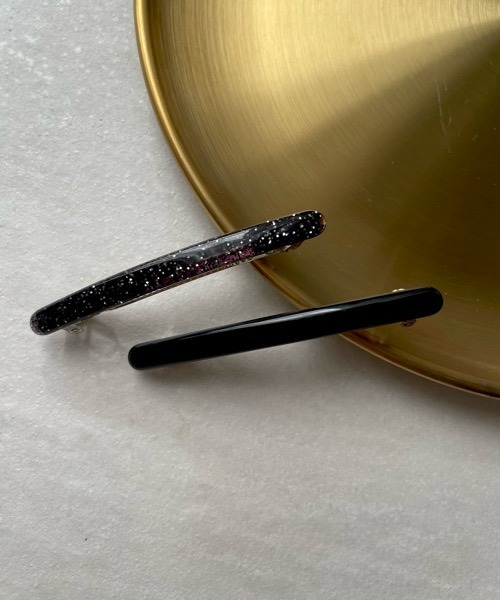 tone(トーン)の「【KuKuLu TOKYO】スリムミニバレッタ2本セット(バレッタ/ヘアクリップ・レディース・ブラック/ブラウン/グリーン/ベージュ・FREE)」の1枚目の写真
