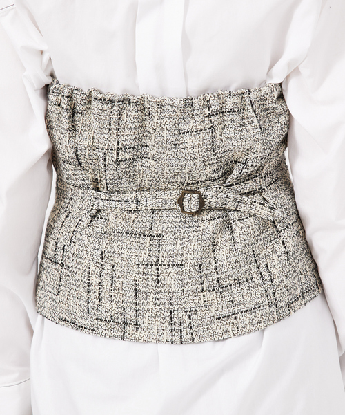 qualite（カリテ）の「【セットアップ対応可能】ツイードビスチェ（キャミソール・レディース・ブラック・フリー）」の7枚目の写真