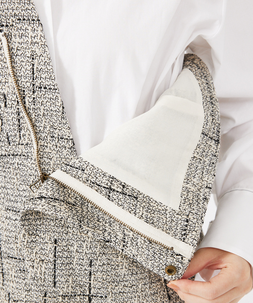 qualite（カリテ）の「【セットアップ対応可能】ツイードビスチェ（キャミソール・レディース・ブラック・フリー）」の9枚目の写真