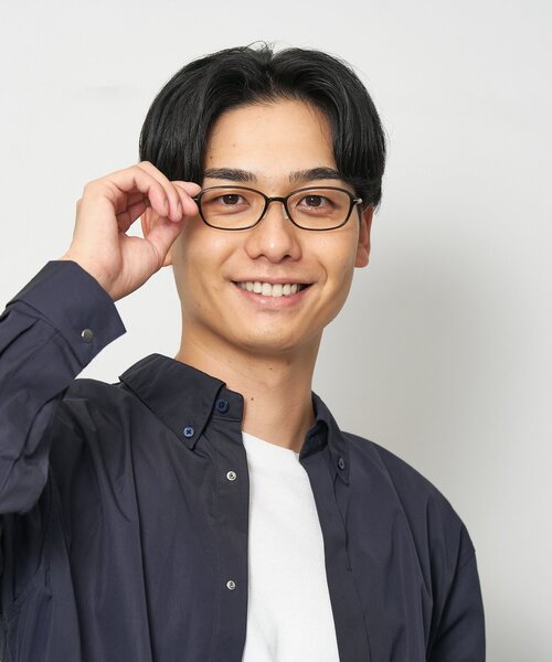 スクエア型メガネ｜軽量｜伊達メガネ｜度あり｜度なし｜Zoff