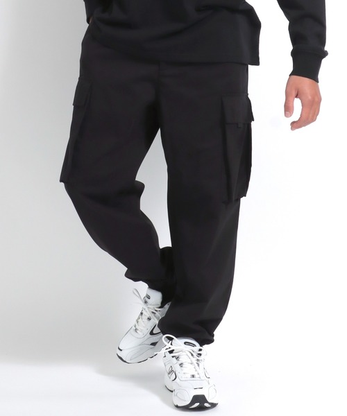 【セール】ツイル・デニム ワイドシルエットカーゴジョガーパンツ メンズ レディース（カーゴパンツ）｜Salong hameu（サロン ハミュー） 5,280円