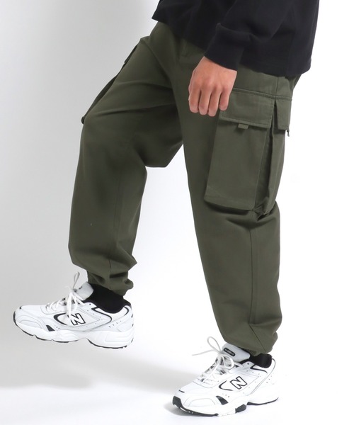 【セール】ツイル・デニム ワイドシルエットカーゴジョガーパンツ メンズ レディース（カーゴパンツ）｜Salong hameu（サロン ハミュー）