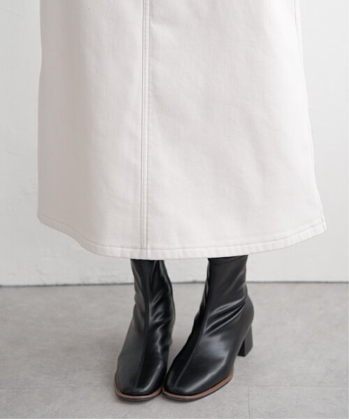 ikka（イッカ）の「ボンディングロングスカート（スカート・レディース・ブラック/オフホワイト/ブルー系その他/ベージュ・S/M/L）」の19枚目の写真