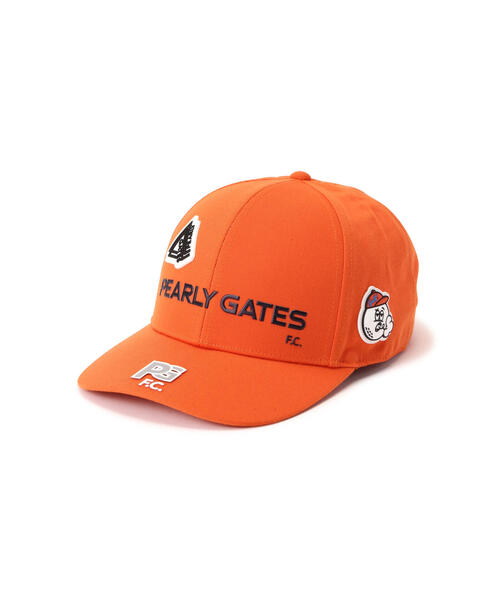 PEARLY GATES（パーリーゲイツ）の「【PEARLY GATES】Pearlygates F.C.ロゴリサイクルツイルキャップ (UNISEX)（キャップ・レディース・ホワイト/ネイビー/グリーン系その他2/オレンジ・FREE）」の16枚目の写真