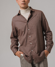 EDIFICE | ブラッシュドコットン イングリッシュスプレッドカラーシャツ(シャツ/ブラウス)