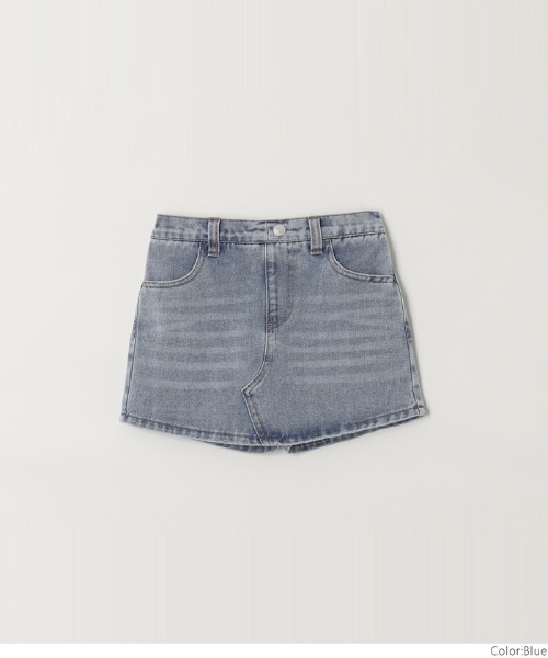 coca(coca)(コカ)の「キッズ ショート丈デニムスカパン(デニムパンツ・キッズ・ブルー・130/120/140/150)」の9枚目の写真
