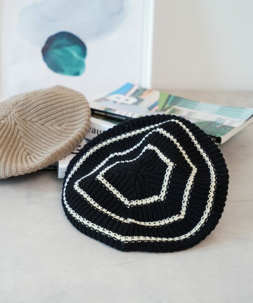 FREAK'S STORE(フリークスストア)の「ニットベレー帽(ハンチング/ベレー帽・レディース・ベージュ/ブラック/その他・ONE SIZE)」の6枚目の写真