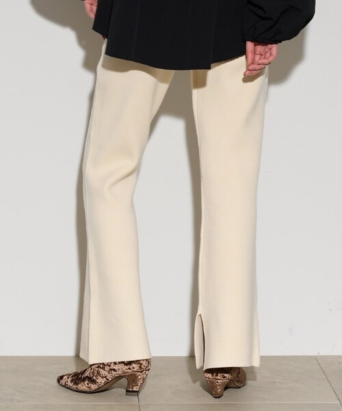 GALLEST（ギャレスト）の「ニットアップスリットパンツ（その他パンツ・レディース・アイボリー/グレー系4/チャコール・38）」の8枚目の写真