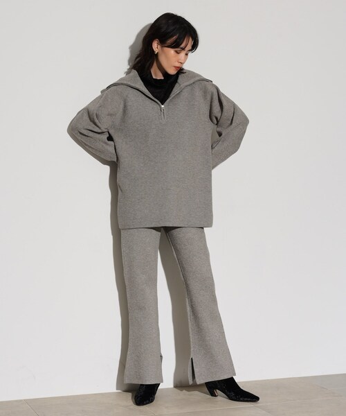 GALLEST（ギャレスト）の「ニットアップスリットパンツ（その他パンツ・レディース・アイボリー/グレー系4/チャコール・38）」の17枚目の写真