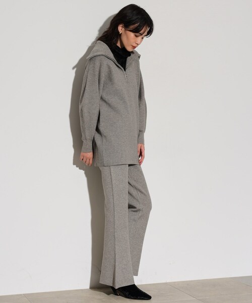 GALLEST（ギャレスト）の「ニットアップスリットパンツ（その他パンツ・レディース・アイボリー/グレー系4/チャコール・38）」の18枚目の写真