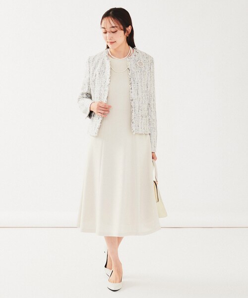 UNTITLED(アンタイトル)の「【通勤】フレアワンピース(ワンピース・レディース・ネイビー/ブラック/ナチュラル・00/01/02/03/04/42/44/46/48/50)」の17枚目の写真