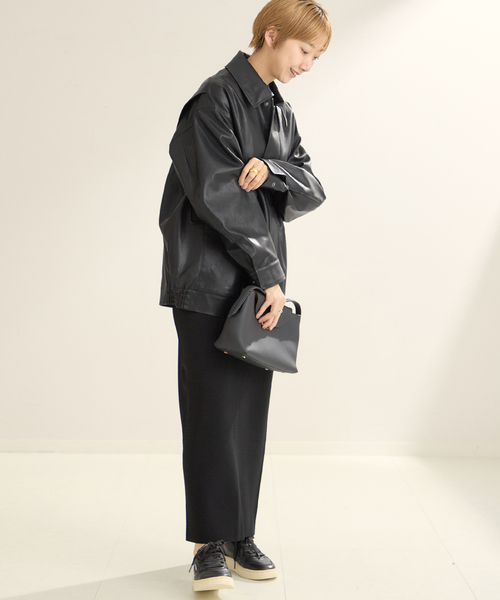 plage（プラージュ）の「Leather Like ブルゾン（ブルゾン