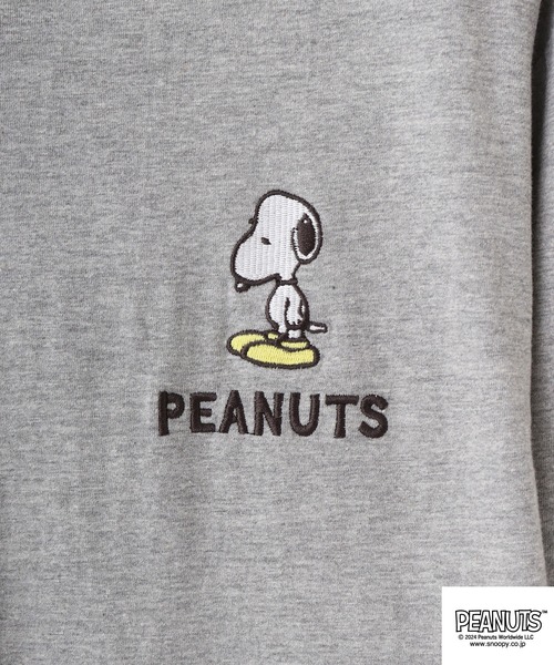 PEANUTS(ピーナッツ)の「PEANUTS プリントスーパーBIGロング長袖Tシャツ(Tシャツ/カットソー・メンズ・ブルーグレー/ピンクベージュ/杢グレー/オートミール/チャコール/ラベンダー・M/L)」の17枚目の写真