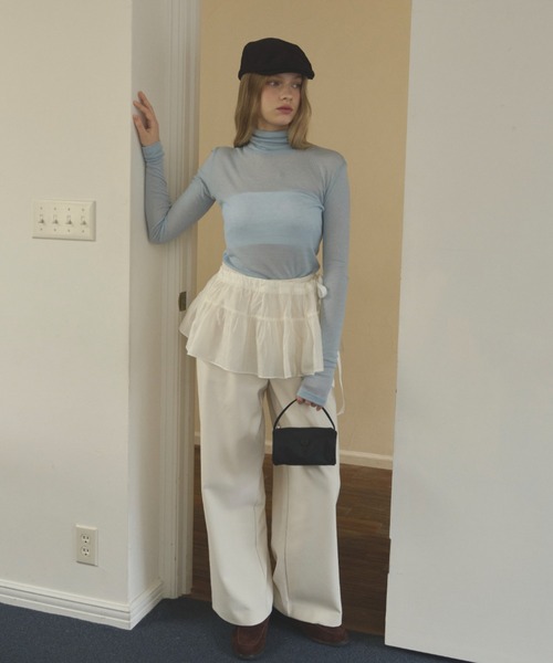 GIUNON アジャスタブルミニシアースカート GIUNON スカート adjustable mini sheer skirt / アジャスタブル