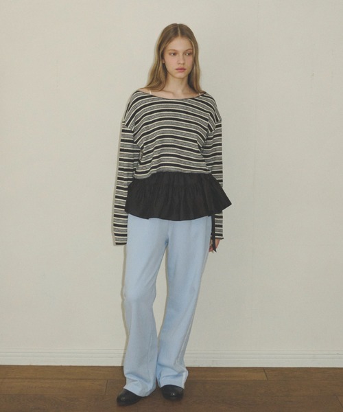 GIUNON（ジウノン）の「adjustable mini sheer skirt