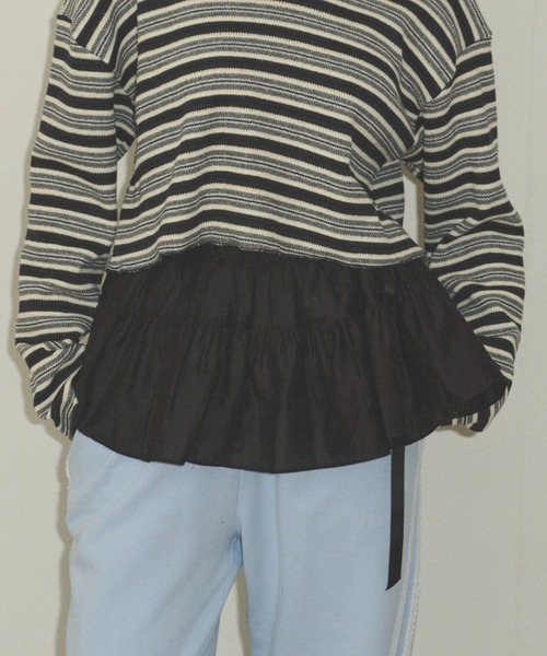 GIUNON（ジウノン）の「adjustable mini sheer skirt
