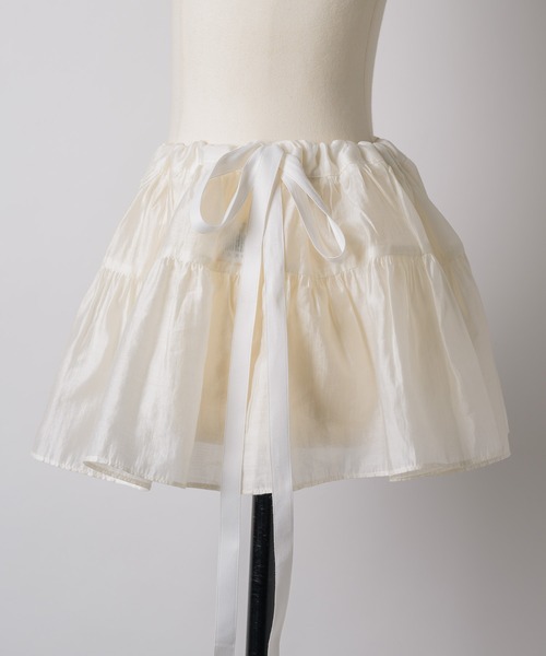 スカート GIUNON adjustable mini sheer skirt adjustable mini sheer skirt / アジャスタブルミニシアー