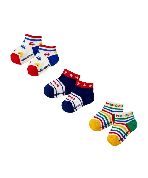 MIKI HOUSE（ミキハウス）の「ローカットソックスパック３足セット(11cm-17cm)（ソックス/靴下・キッズ・イエロー/ピンク/ブルー/マルチ・15cm/13cm/11cm/11-13cm/13-15cm/15-17cm）」の4枚目の写真