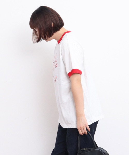 CHILD WOMAN（チャイルドウーマン）の「smile tigerリンガーTシャツ（Tシャツ/カットソー・レディース・ブルー/ホワイト・FREE）」の15枚目の写真