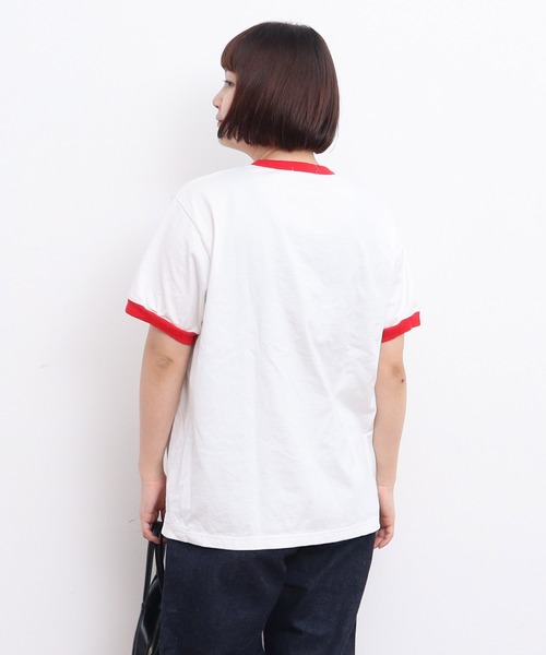 CHILD WOMAN（チャイルドウーマン）の「smile tigerリンガーTシャツ（Tシャツ/カットソー・レディース・ブルー/ホワイト・FREE）」の16枚目の写真