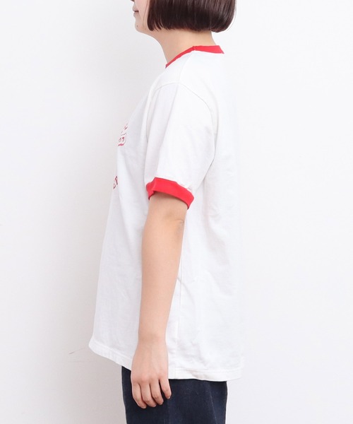 CHILD WOMAN（チャイルドウーマン）の「smile tigerリンガーTシャツ（Tシャツ/カットソー・レディース・ブルー/ホワイト・FREE）」の22枚目の写真