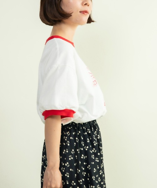 売れ筋商品|||CHILD WOMAN チャイルドウーマン  smile tiger リンガーTシャツ smile tigerリンガーTシャツ（Tシャツ/カットソー）｜CHILD